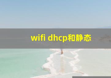 wifi dhcp和静态